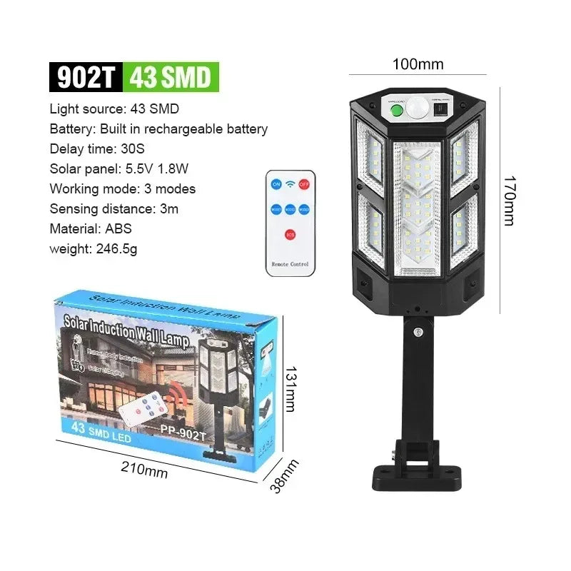 15000LM Solar Light with Motion Sensor – IP65 Waterproof Outdoor Solar Lamp for Garden, Street & Wall Lighting
