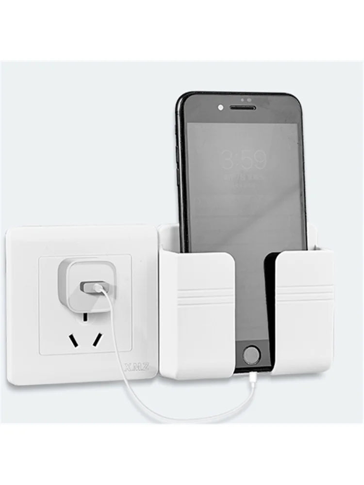 4/2/1Pcs Multifunction Punch Free Wall Mounted Storage Box Organizer TV Remote Control Mounted Mobile Phone Plug Charging Holder