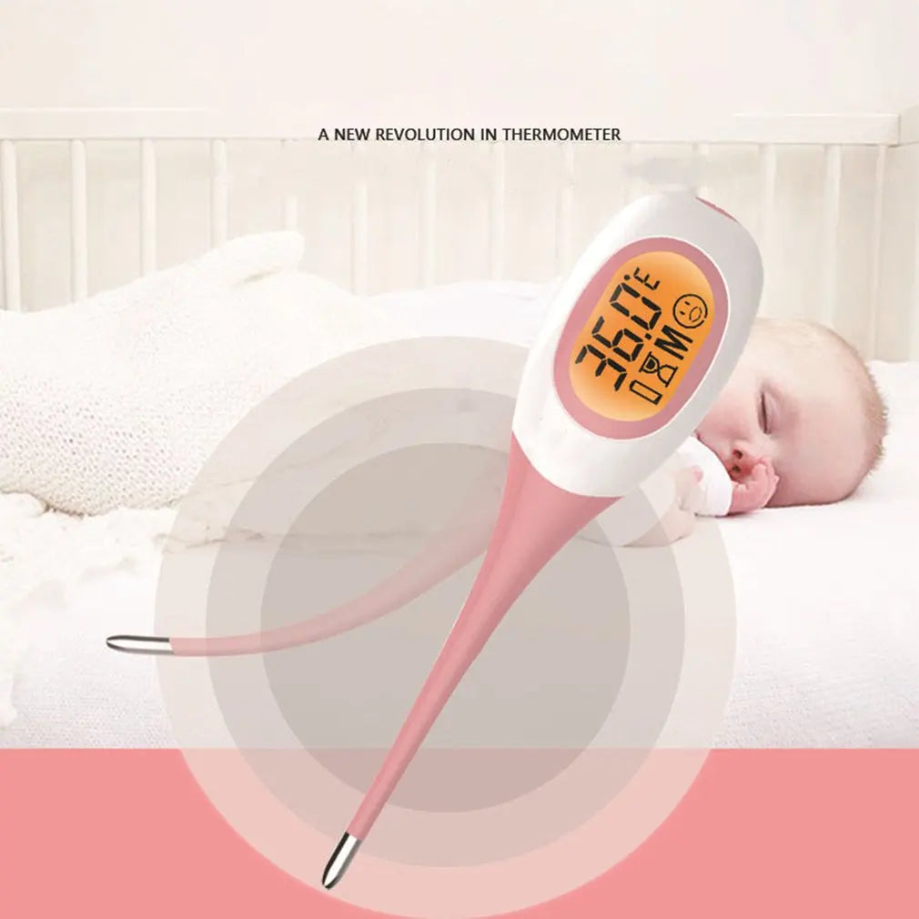 8 Seconds Backlit Fever Thermometer – Fast Digital LCD Medical Thermometer for Kids, Babies & Adults