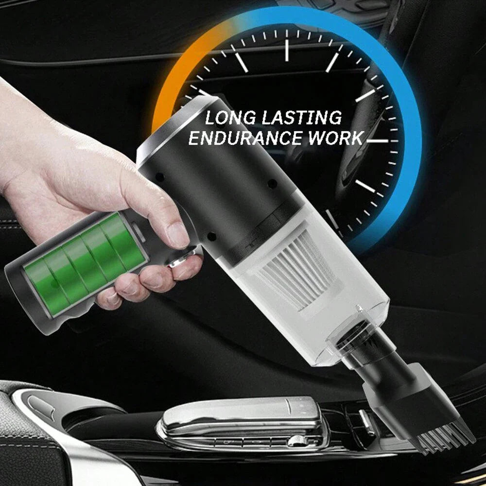 3-in-1 USB Mini Vacuum Cleaner – Suction & Blower Combo for Car & Home Dust Removal