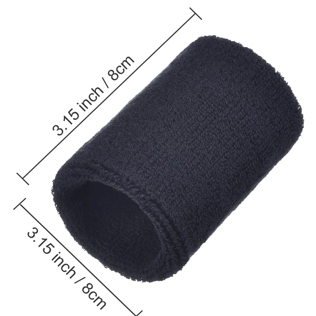 6pcs Sports Wristbands – Moisture-Wicking Sweat Absorbing Wrist Guards for Tennis, Basketball & Running