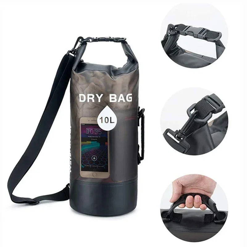 10L–20L Waterproof Dry Bag Backpack – Floating Pouch for Kayaking, Trekking, Boating & Rafting