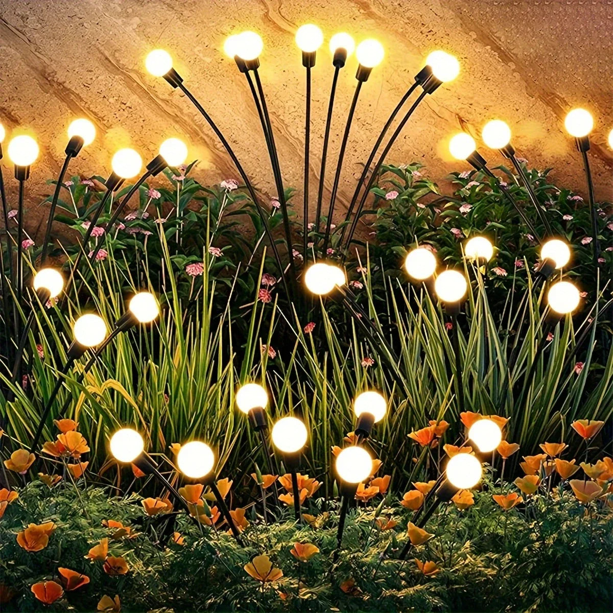 1pc Solar Firefly Lamp: Add A Magical Glow To Your, Or Party For Christmas, Halloween, Thanksgiving Easter gift Halloween Gift