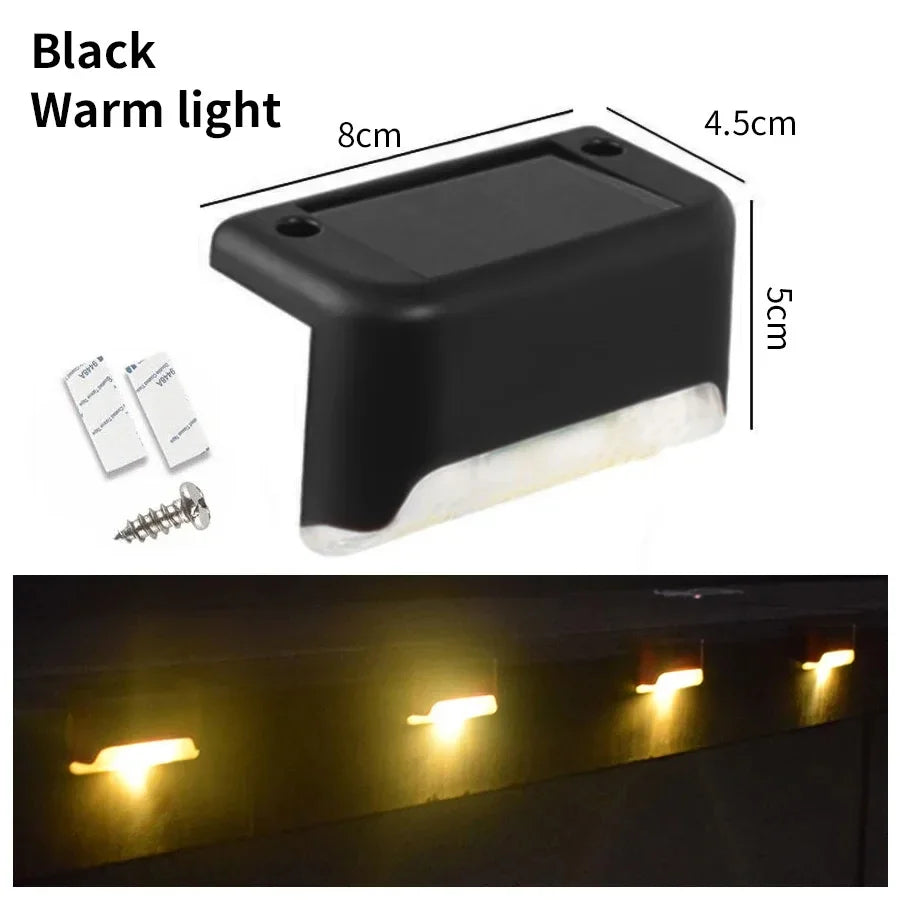 1pcs 4pcs Solar Deck Lights Outdoor Solar Lights Waterproof Garden Light Solar Stairs Light for Patio Stairs Railing Pathway