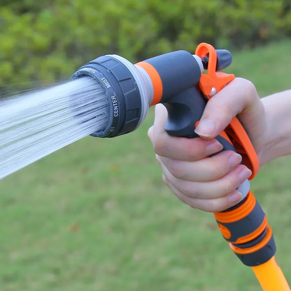 8-Pattern Garden Water Gun – High-Pressure Hose Nozzle for Car Wash & Yard Spraying