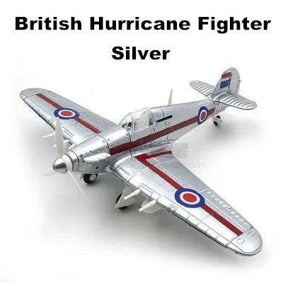 4D DIY Military Airplane Model – WW2 Fighter Building Blocks Set (22cm)