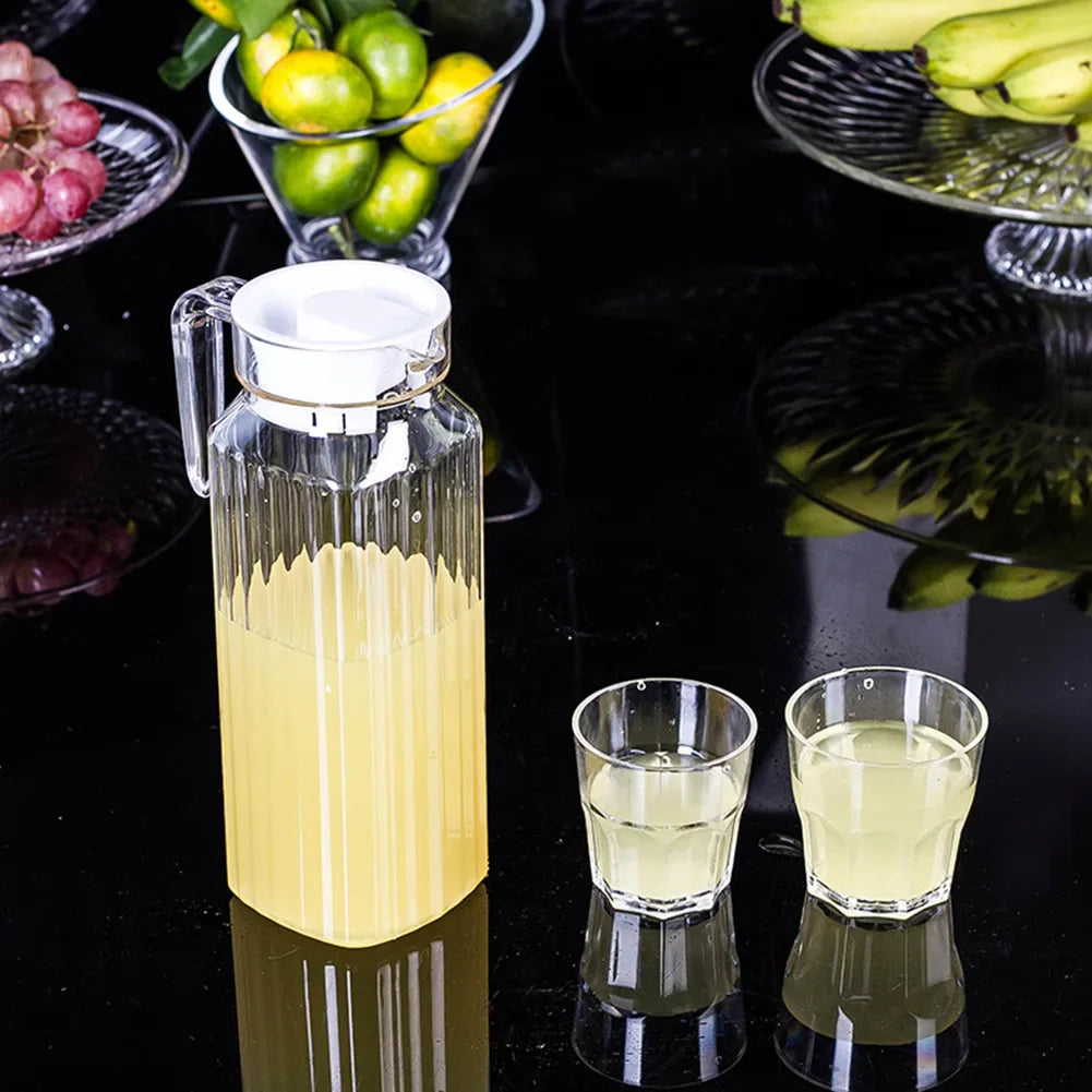 1.1L Water Juice JUG Pitcher Plastic Transparent Bottle For Storing Fresh Juices And Drinks For Kitchen Fridge Drink Storage Pot