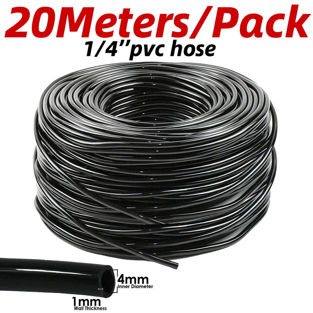 4/7mm Barbed Drip Irrigation Connectors – 1/4" Tubing Hose Fittings for Garden, Lawn & Flower Pots (1-50pcs)