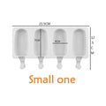 4/8 Hole Silicone Ice Cream Forms Popsicle Molds DIY Homemade Dessert Freezer Fruit Juice Ice Cube Maker Mould with Sticks