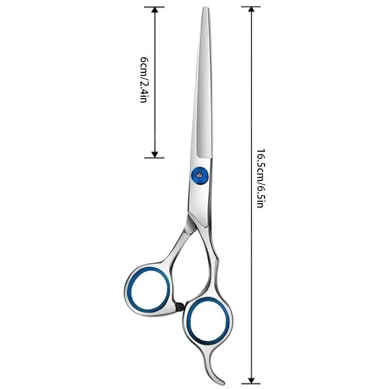 6.0" Japanese Steel Hairdressing Scissors – Barber-Grade Cutting & Thinning Shears with Razor Comb Set
