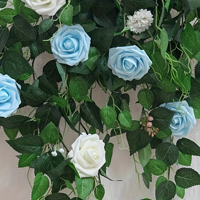 25pcs Artificial Roses with Stems – Fake Flowers for DIY Wedding Bouquets, Centerpieces & Home Decorations