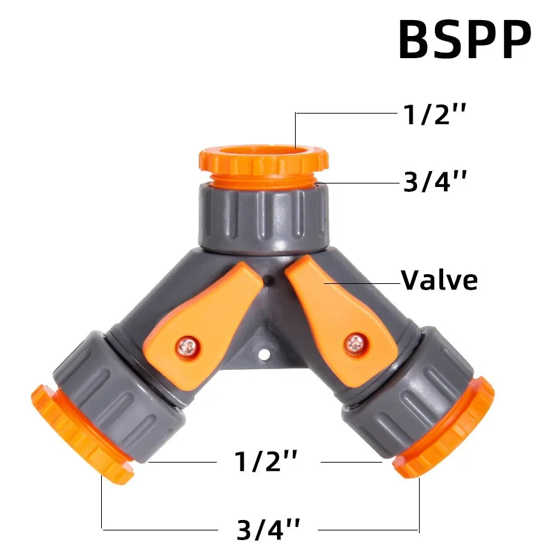 1/2" 3/4" 1 Inch Garden Hose Quick Connector Stopwater Connector Garden Tap Water Gun Coupler Watering Pipe Fitting