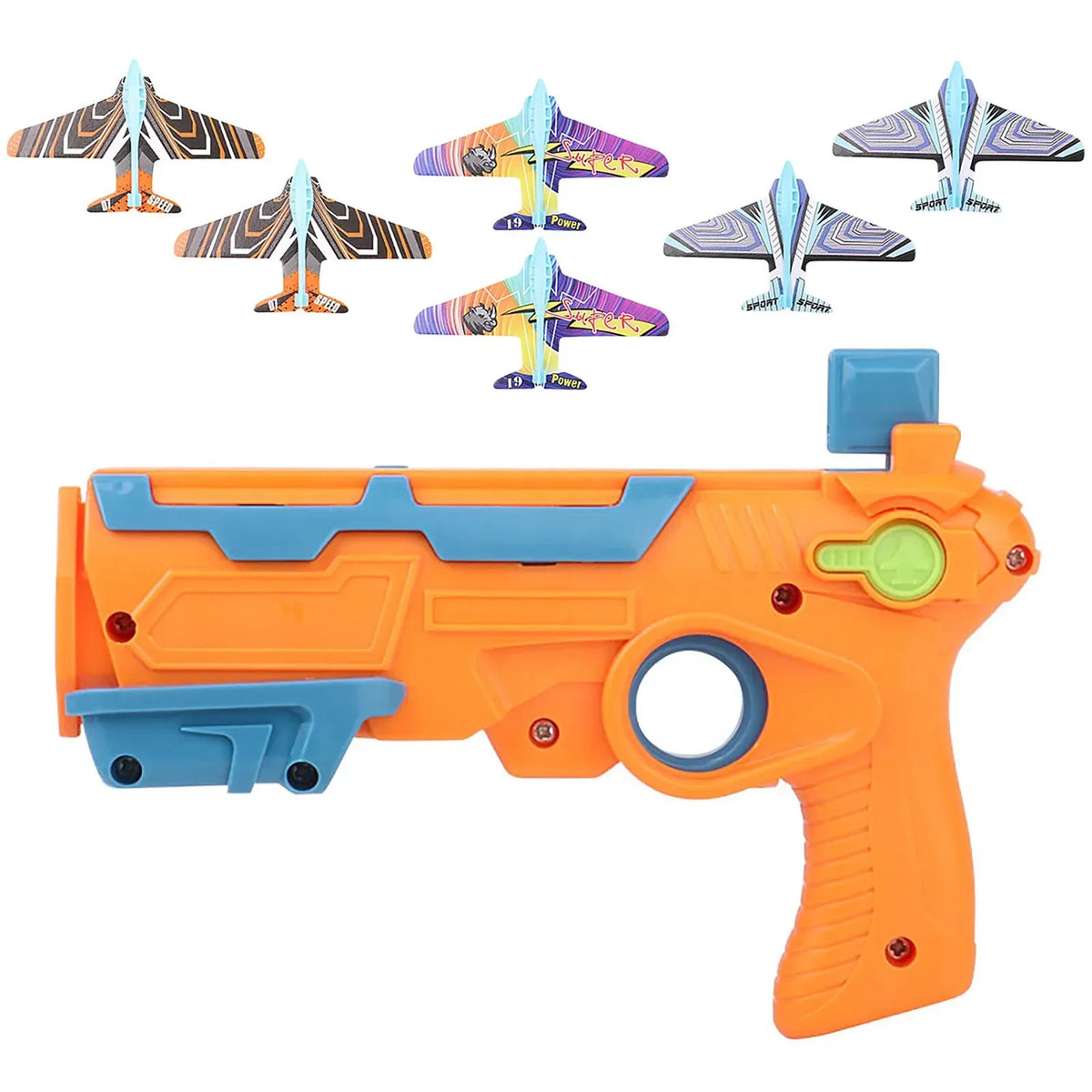 6PCS Airplane Launcher Bubble Catapult Toy – Fun Outdoor Airplane Shooting Game for Kids Ages 5-12