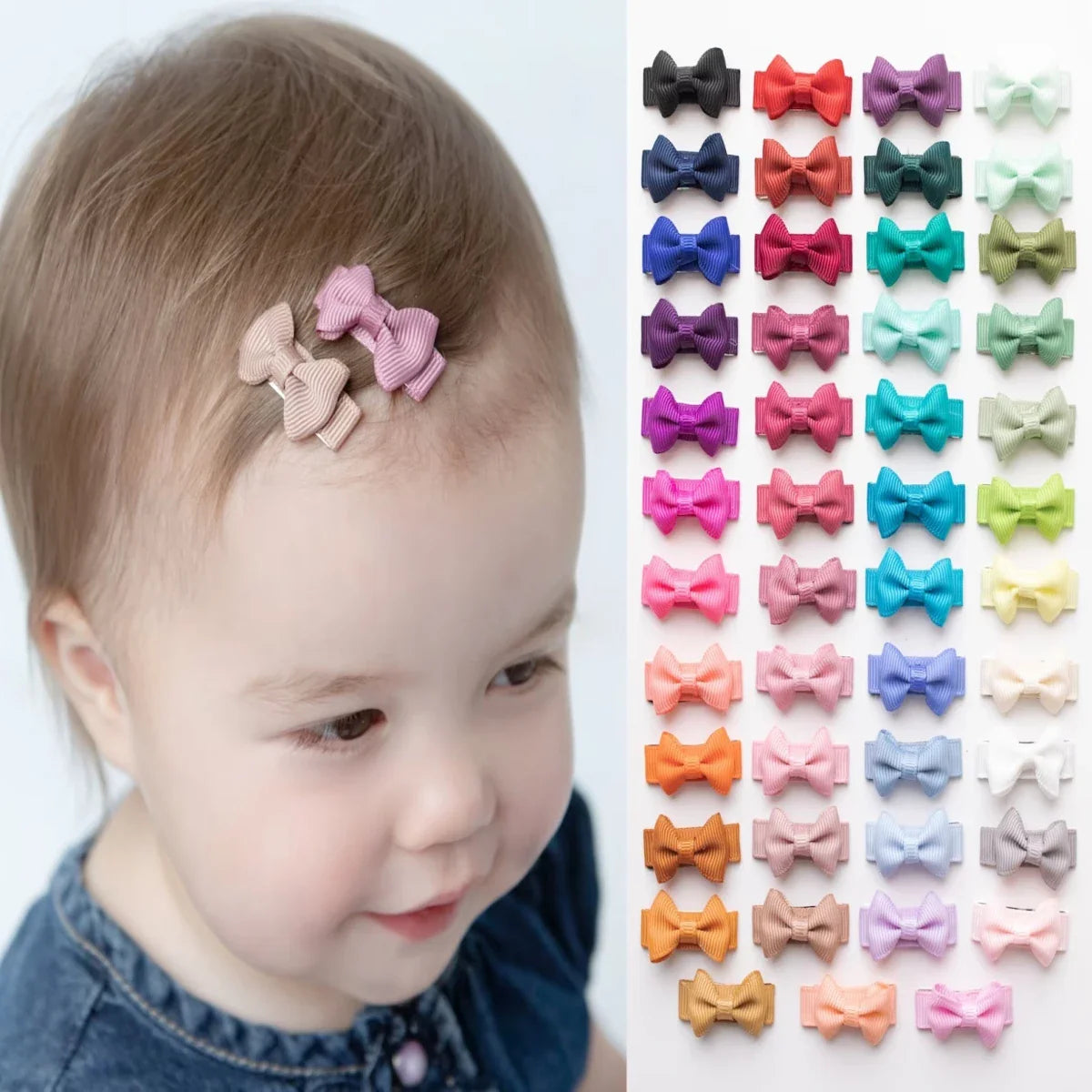 20Pcs Baby Hair Clips Set – Soft Lanugo Hairpins for Newborns, No-Hurt Princess Hair Accessories for Girls