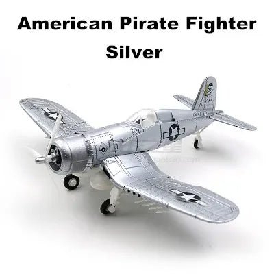 4D DIY Military Airplane Model – WW2 Fighter Building Blocks Set (22cm)