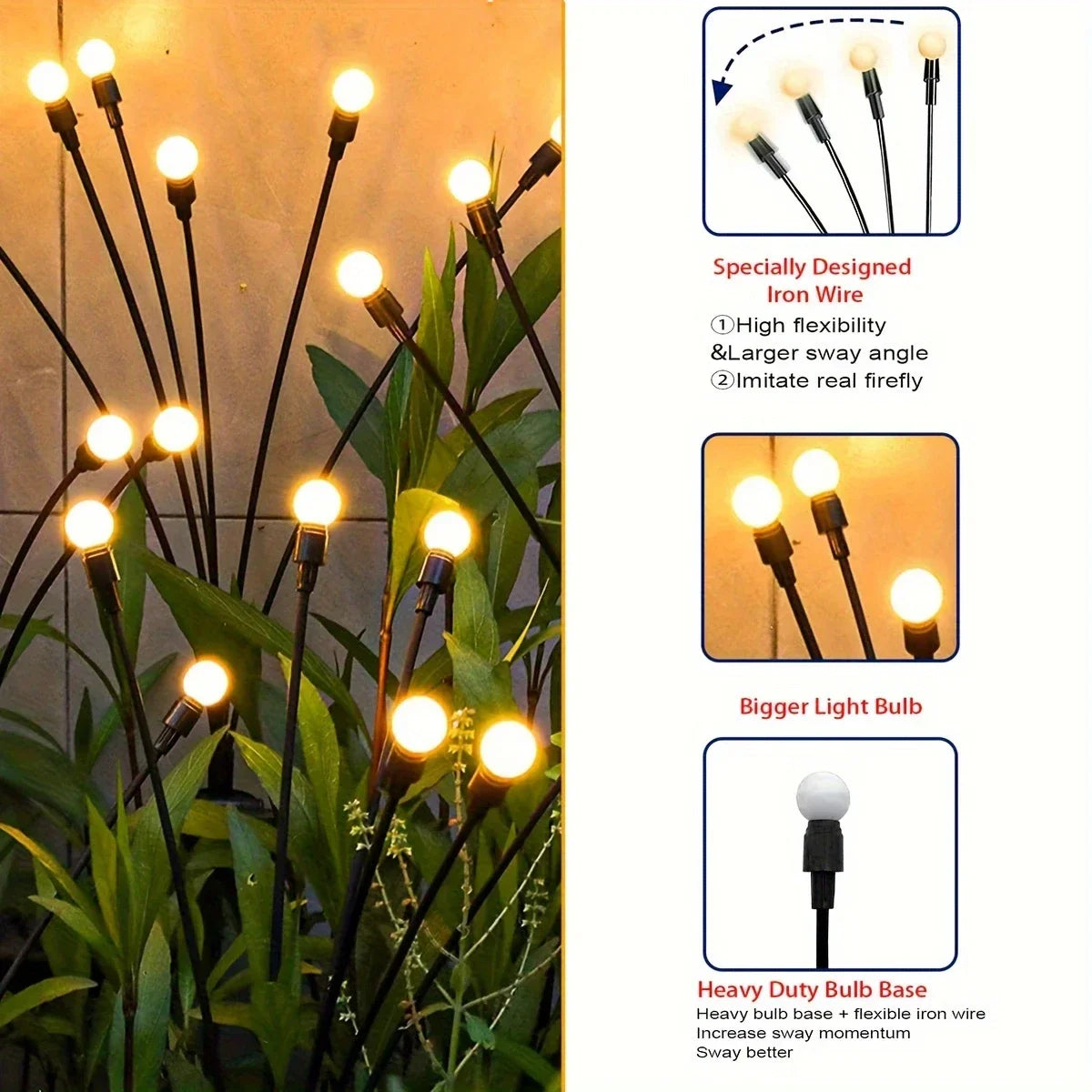 1pc Solar Firefly Lamp: Add A Magical Glow To Your, Or Party For Christmas, Halloween, Thanksgiving Easter gift Halloween Gift