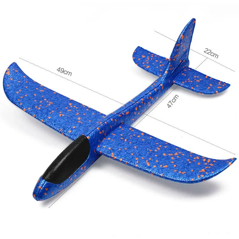 50CM Big Foam Plane Glider – Hand Throw Airplane Toy for Kids with Light Inertial EPP Material (Outdoor Launch Gift)