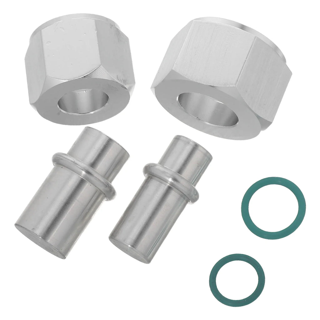 2pcs Air Conditioning Block Off Kit Aluminum Alloy Rear Ac Replacement Parts Easy Installation Universal Car Supplies