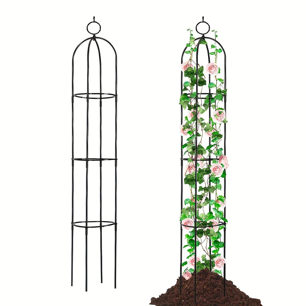 1pcs Metal Garden Trellis Plant Support Climbing Vines Flowers Stands Adjustable Height High-quality Outdoor Yard Decor Props