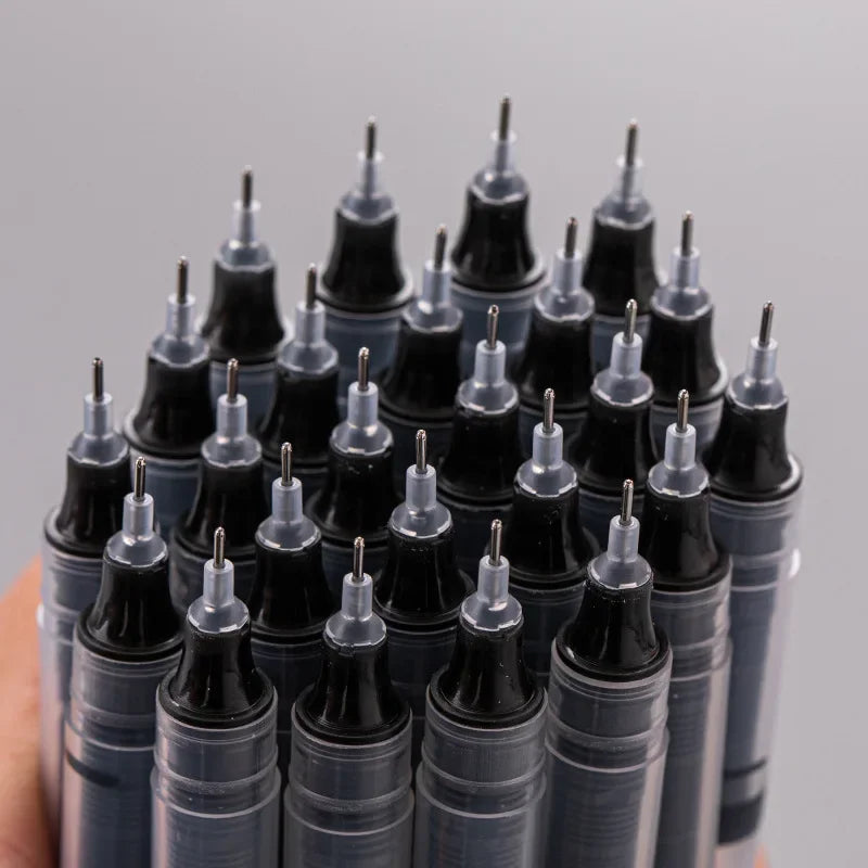 10Pcs Needle-Type Gel Pens – 0.5mm Liquid Ballpoint Pens for School, Office & Creative Writing