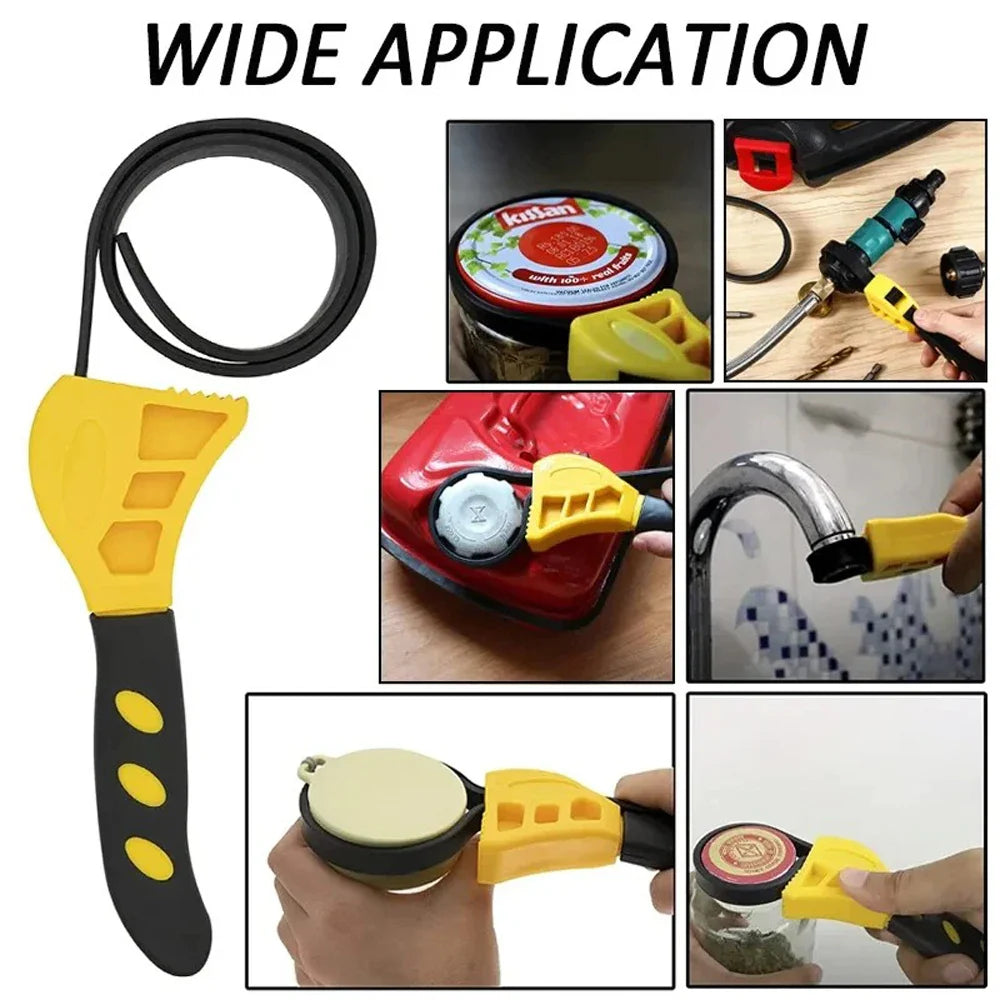 6-inch Belt Wrench Oil Filter Puller – Adjustable Strap Spanner for Auto & Maintenance