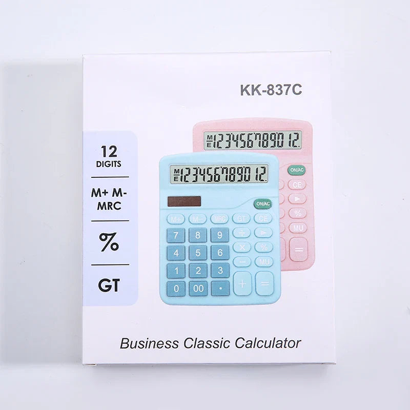 12-Digits Electronic Calculator – Solar & Battery Dual Power Supply Calculator for Home, Office, School & Financial Accounting