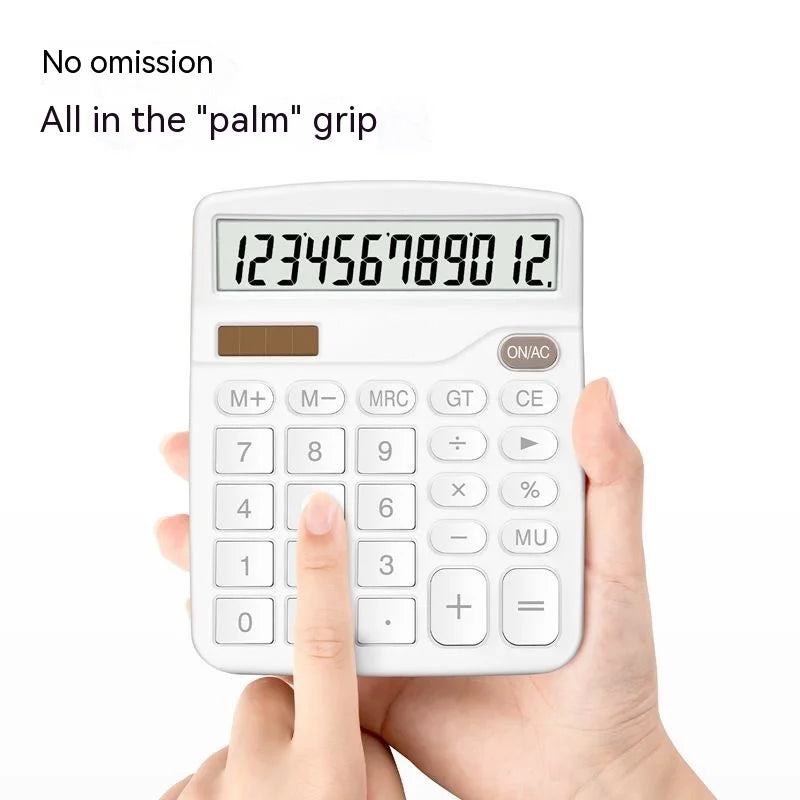 12-Digits Electronic Calculator – Solar & Battery Dual Power Supply Calculator for Home, Office, School & Financial Accounting