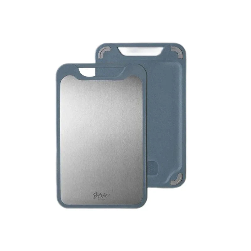 1PC Stainless Steel & Plastic Double-Sided Multifunctional Cutting Board – For Vegetables, Meat & Fruits