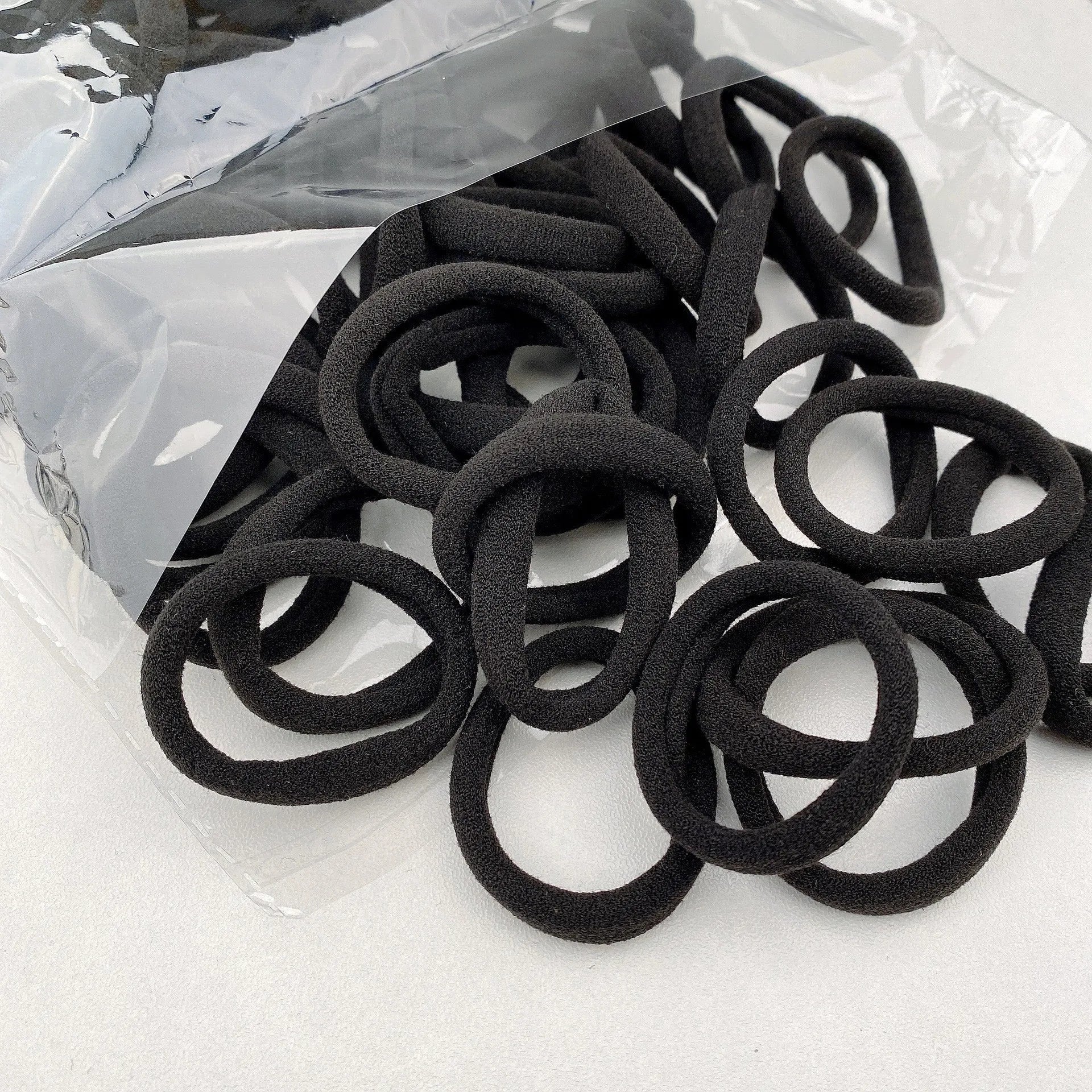50/100pcs Boho Seamless Elastic Hair Ties-Thick Comfortable & Durable Ponytail Holders for Women - Solid Color Hair Accessories