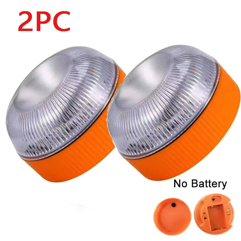 1pc/2pcs LED Vehicle Emergency Warning Light,Battery Powered,for Various Car Models-Roadside Assistance,Offroad Enthusiast,Truck