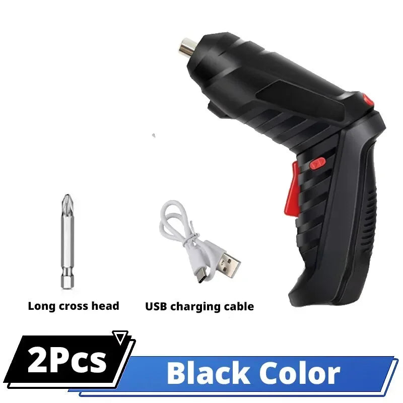 47PCS 3.6V Cordless Electric Screwdriver Set – Rechargeable Power Tool Kit with 1800mAh Battery for Home Repair & Maintenance