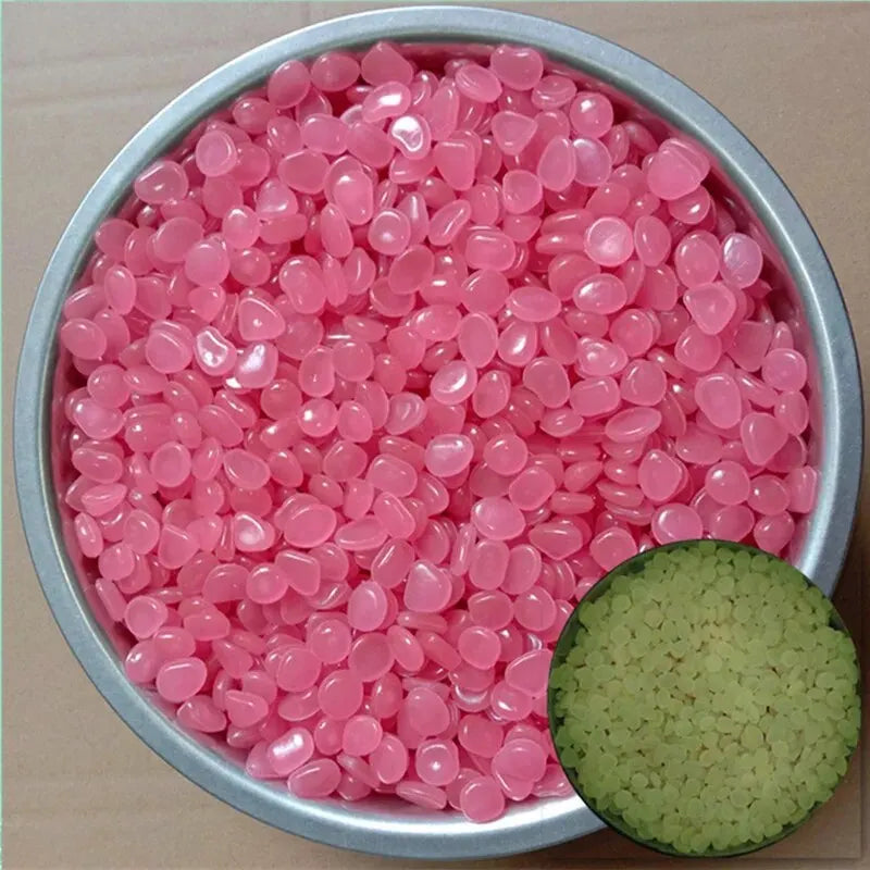 100Pcs Glow-in-the-Dark Garden Pebbles – Luminous Decorative Stones for Pathways, Patios, Aquariums & Landscaping