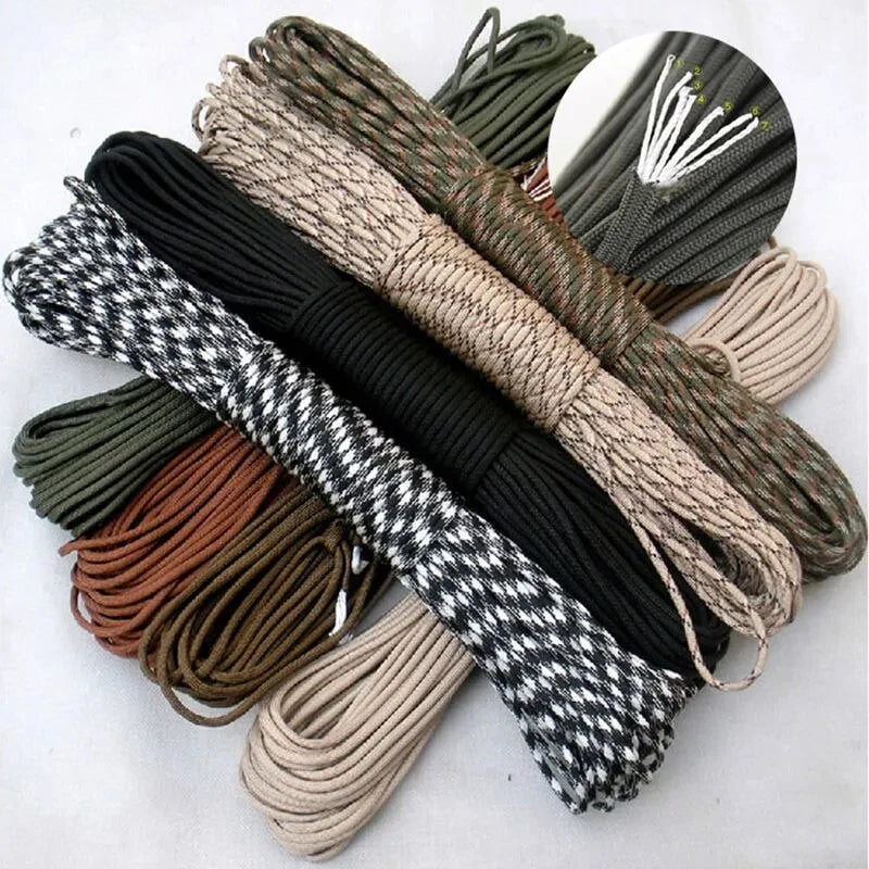 31m Handwoven Seven Core Umbrella Rope – 4mm Diameter Multi-Use Outdoor Camping & Emergency Rope