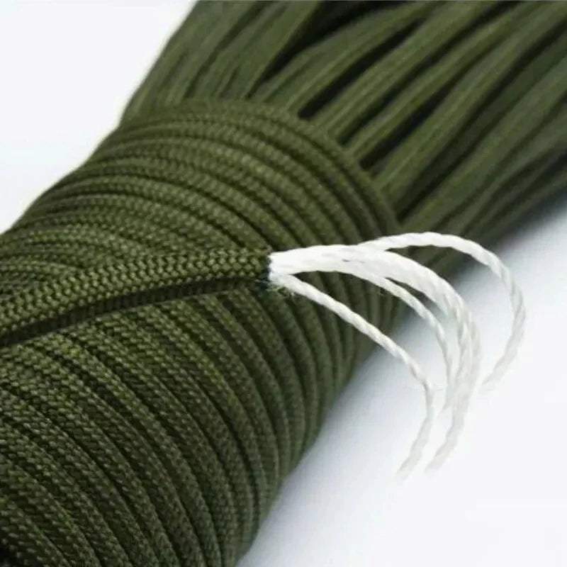 31m Handwoven Seven Core Umbrella Rope – 4mm Diameter Multi-Use Outdoor Camping & Emergency Rope