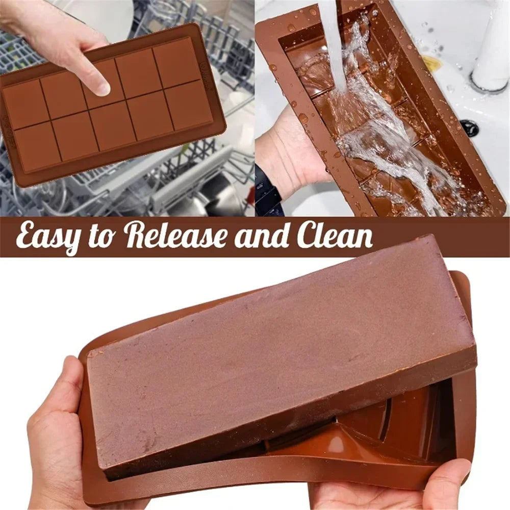 3D DIY Biscuit Baking Tools – Silicone Chocolate Mold for Break Apart Protein Candy, Cake Decorating & Bakery Accessories
