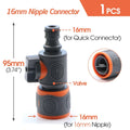 16mm Ball Valve Hose Connector – Quick Adapter for Garden Irrigation Tubing