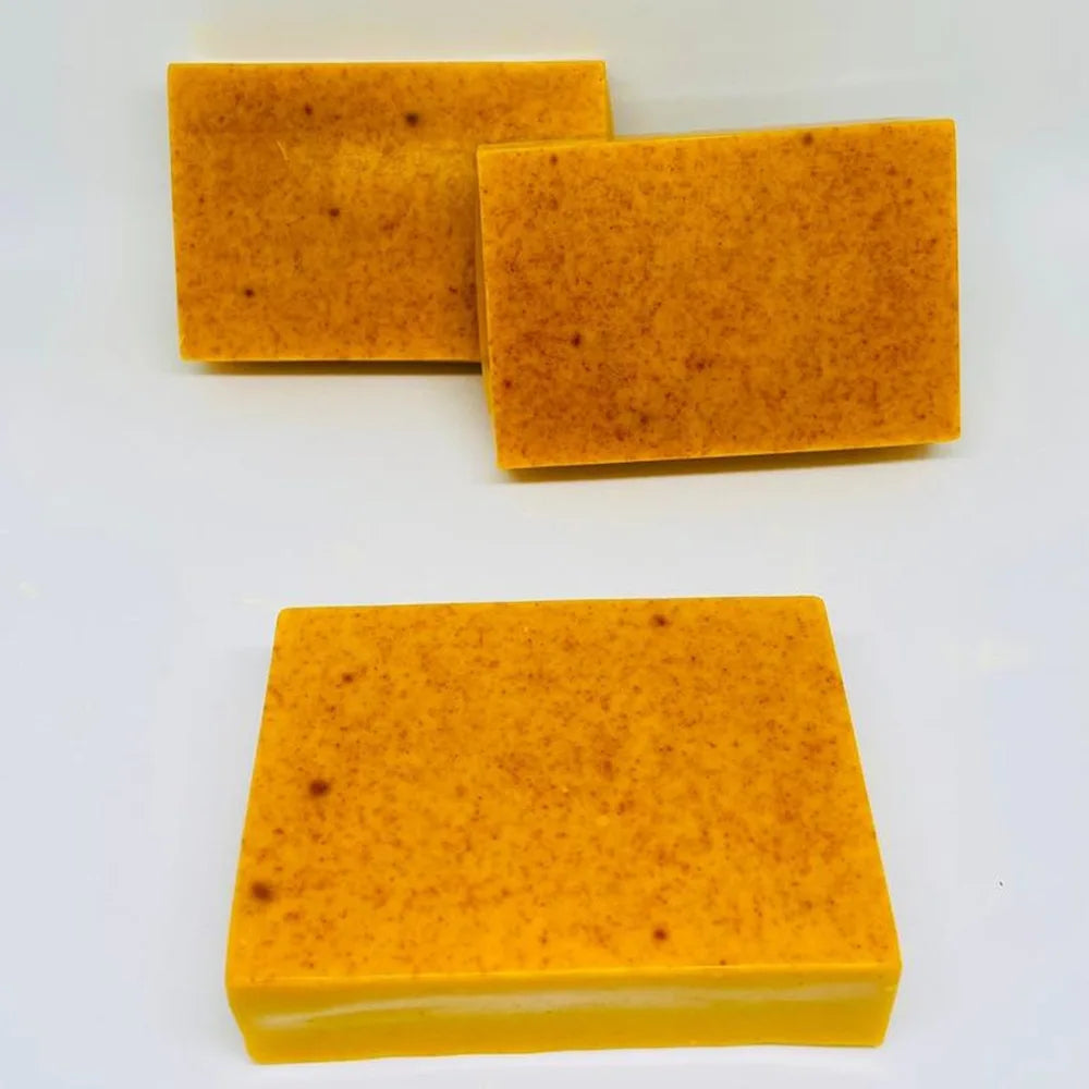 100g Turmeric Handmade Soap – Natural Lemon Kojic Acid Shower & Facial Soap for Brightening