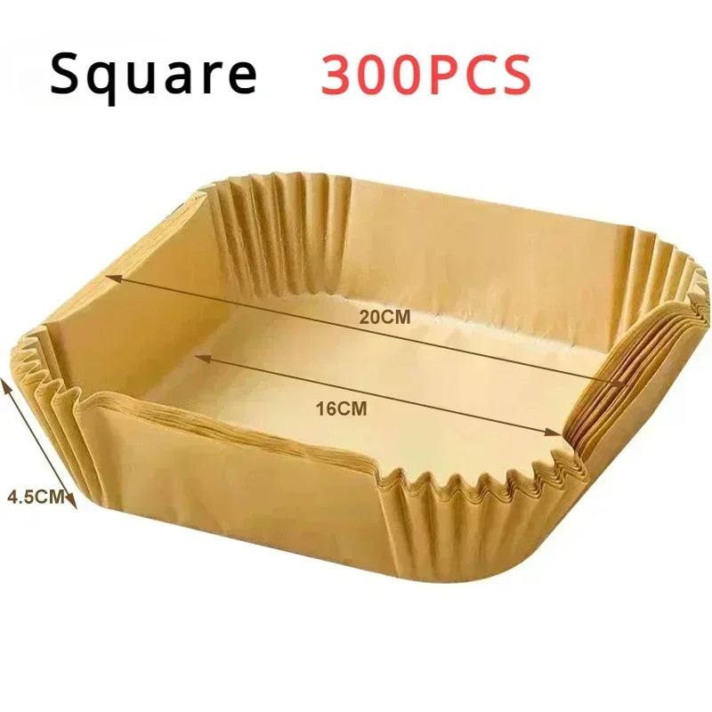 50/100PCS Air Fryer Silicone Oil Paper – Nonstick Liner Pad for Frying, Baking & Food Storage