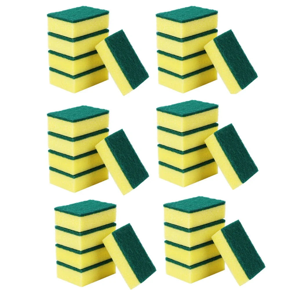 1-60PCS Kitchen Sponges Dual-Sided Scrub Pads Super Absorbent Dish Towel Scratch Resistant Scrubbing Sponge Highly Absorbent