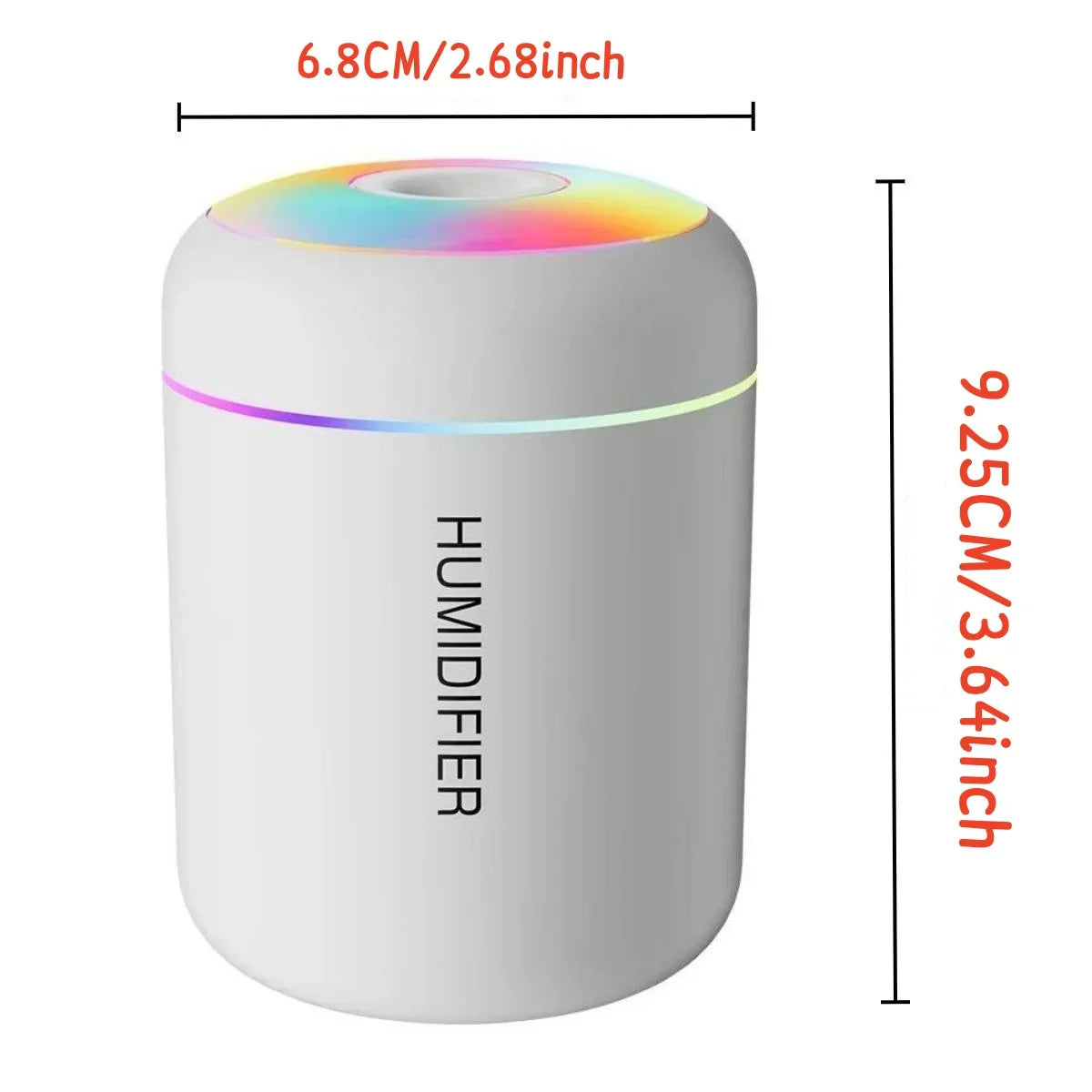 180ML USB Mini Air Humidifier – Electric Aroma Diffuser & Essential Oil Mist Maker for Car, Bedroom & Home