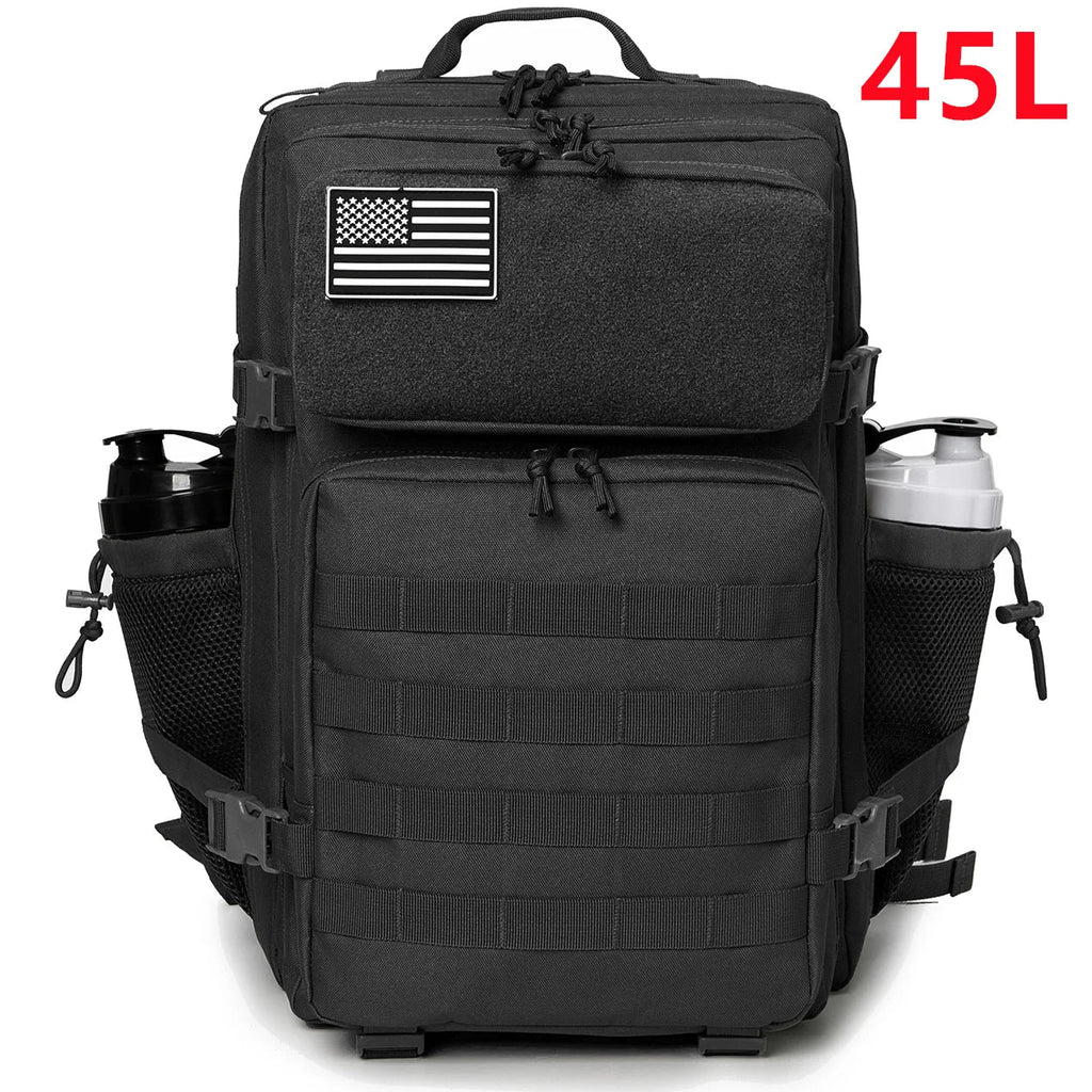 25/45L Women/men Tactical Backpack School bag Outdoor camping equipment back pack Gym Rucksack Treeking with Dual Cup Holder