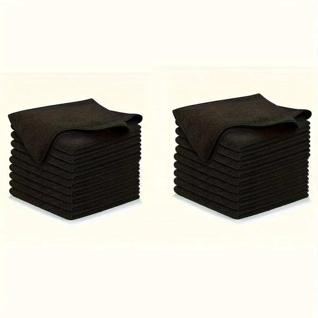 5/10/20pcs Kitchen Towel, Ultra-fine Fiber Light Gray Cleaning Cloth Set, Absorbent, Soft And Stain-removing Cloth