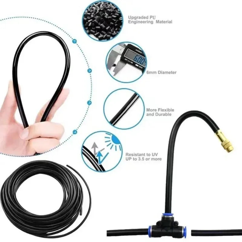 5–20M Automatic Irrigation Sprinkler Kit – Copper Nozzle Atomizing Watering System