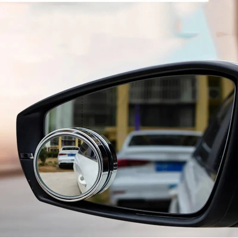 2pcs Car Blind Spot Mirrors – Multifunctional Convex Rearview Rain Cover for Expanded Driving Safety