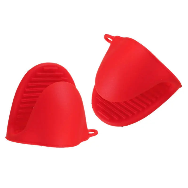 2Pcs Thick Silicone Oven Mitts – Heat Resistant, Non-Slip Anti-Scalding Pot Holders for Cooking & Baking