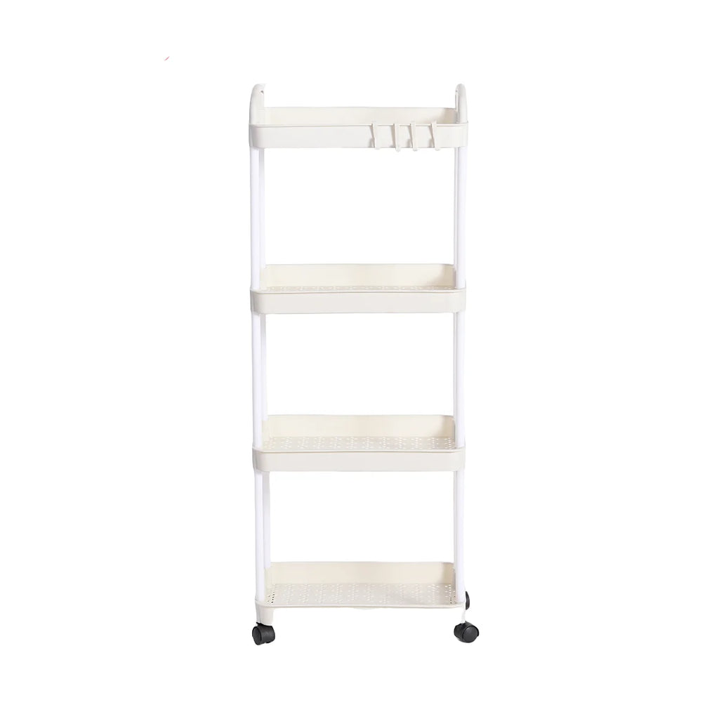 3/4-Tier Multi-Layer Rolling Storage Cart – Mobile Kitchen, Bathroom & Bedroom Organizer with Lockable Wheels