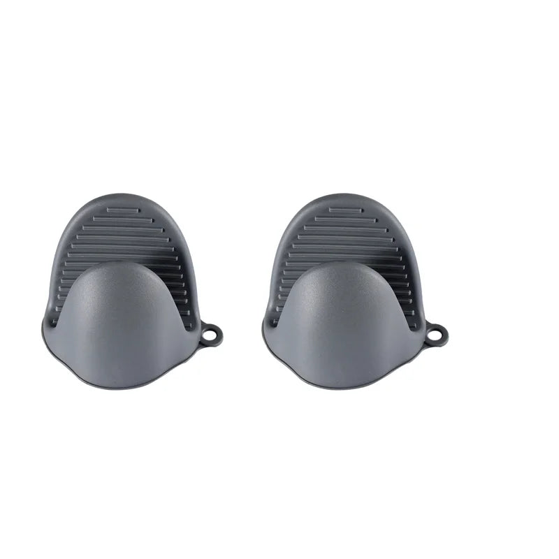 2Pcs Thick Silicone Oven Mitts – Heat Resistant, Non-Slip Anti-Scalding Pot Holders for Cooking & Baking