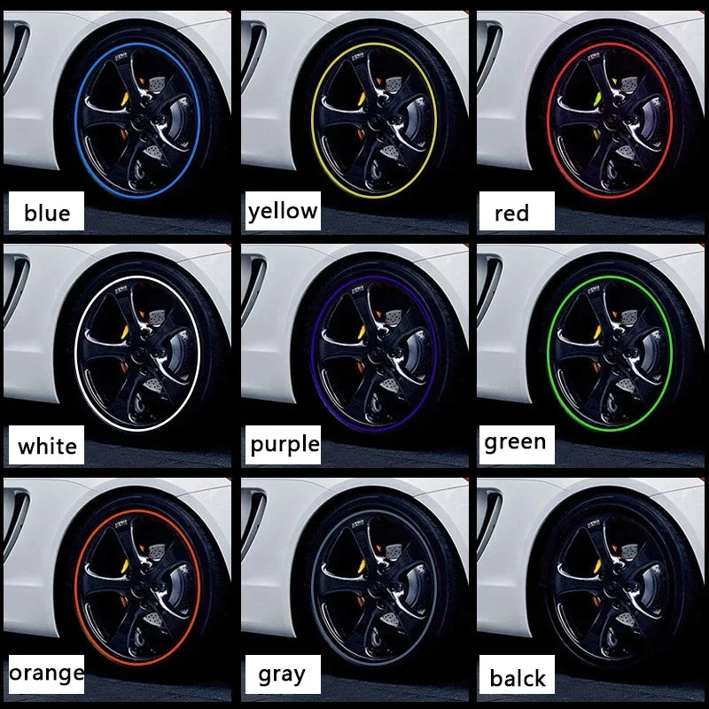 8M Car Wheel Rim Protection Strip – Decorative Rubber Moulding Trim for Tire Styling & Tyre Guard