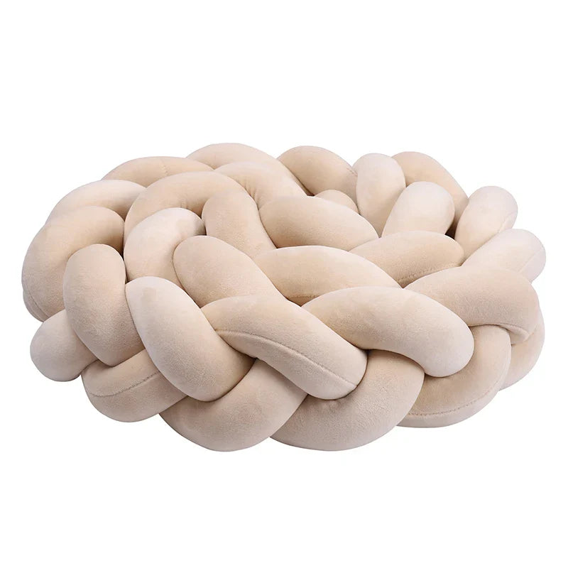 1–4M Braided Crib Bumper – Soft Baby Bed Protector Pillow for Infant Cradle & Nursery Decor