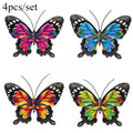 4pcs/set Iron Metal Butterfly Wall Art for Outdoor Fence Garden Hanging Decor Rustproof Iron Craft Home Decoration
